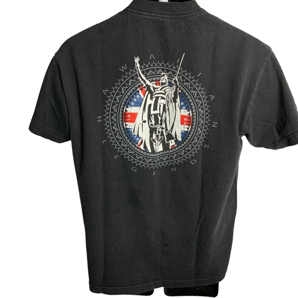 Hawaiian Legends Crewneck T Shirt S Black Short Sleeves Graphic Double Sided